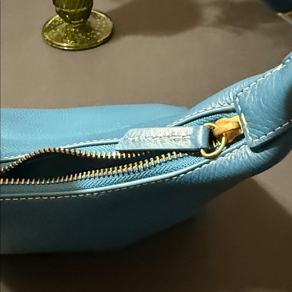 J. McLaughlin Teal Leather Shoulder Bag - Picture 9 of 11